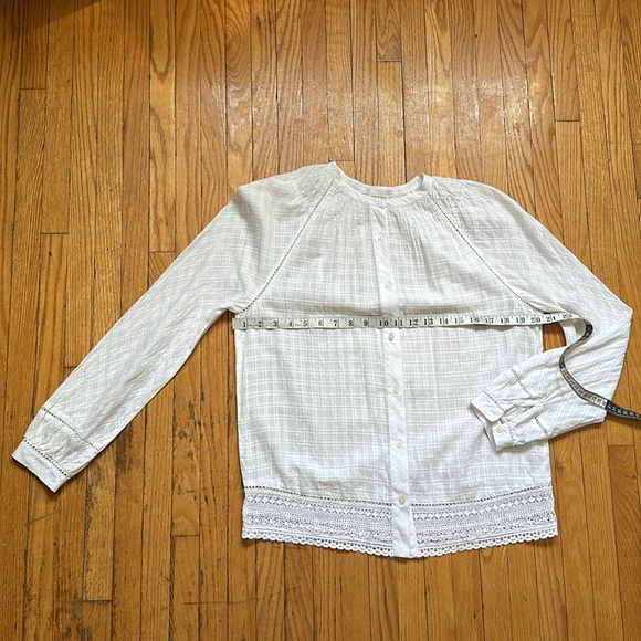 Point sur J Crew vintage white blouse - Picture 2 of 5
